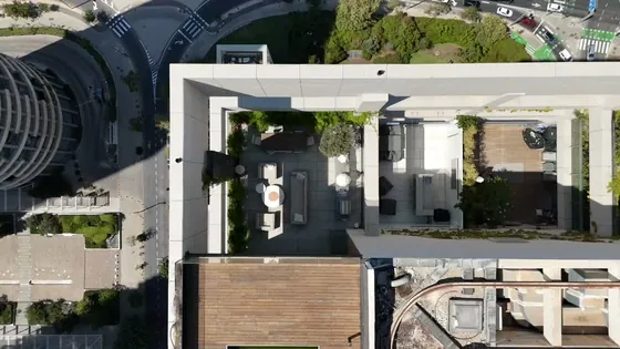 Original exterior and terrace footage