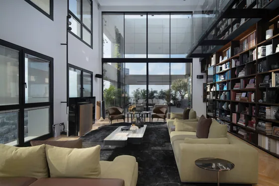 Glass, light and the terrace beyond