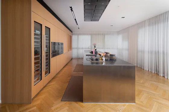 The stainless-steel island